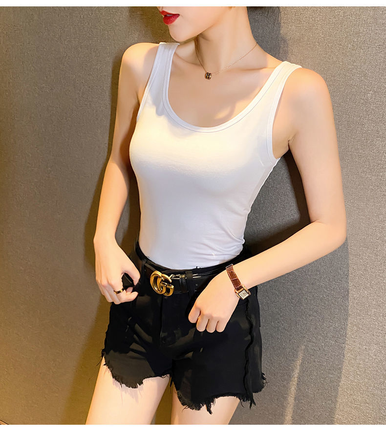 【厂家直销】夏季背心女薄款打底衫学生修身外穿少女上衣女士背心详情7