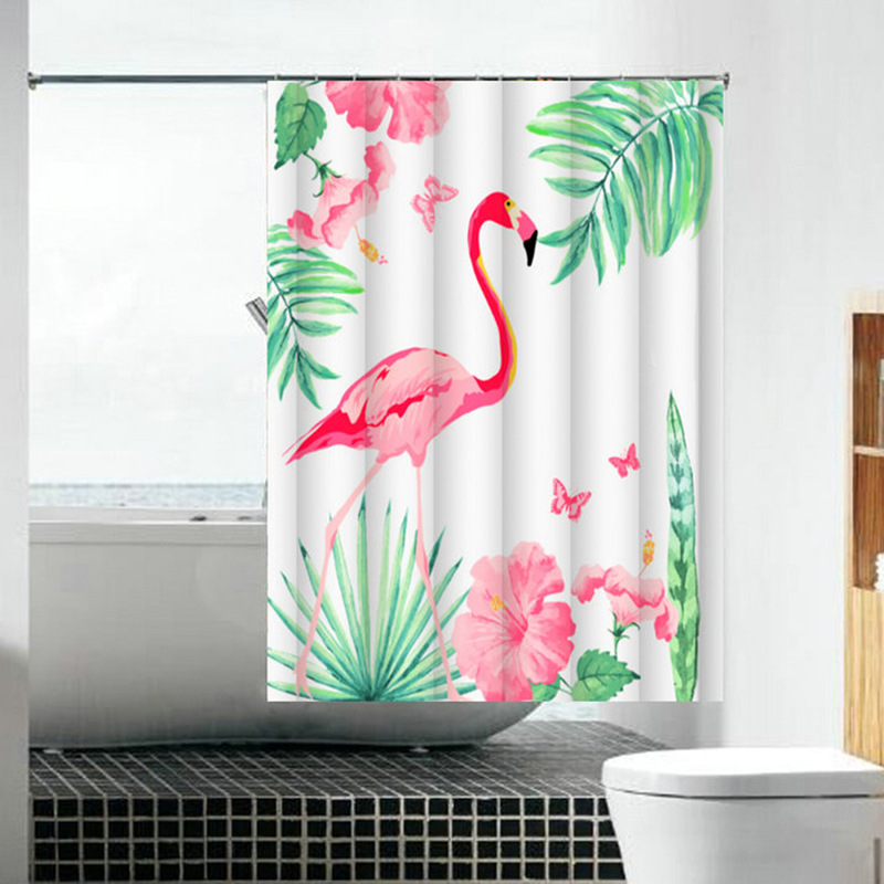 Factory supply of polyester waterproof bath curtains, hot sale and wholesale. Digital printing bathroom sets. Customization is supported based on provided drawings pic 21
