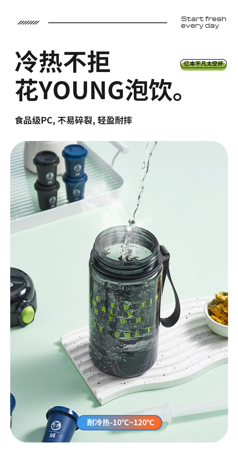 亿本不凡太空杯双饮吸管通用塑料水杯户外运动健身便携防摔随行杯详情6