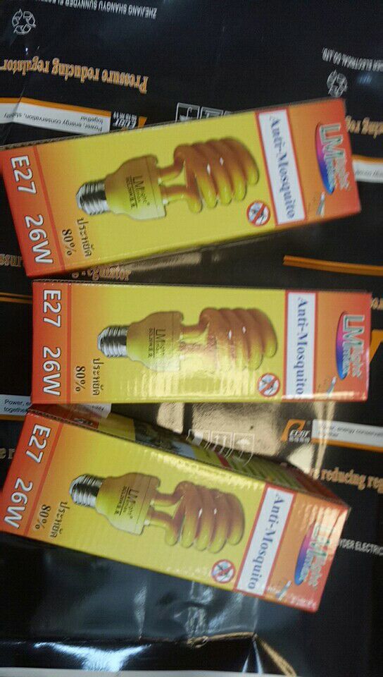 Factory direct supply of yellow light full spiral mosquito repellent energy-saving lamp E27 18W / 36W mosquito killer lamp for export pic 4