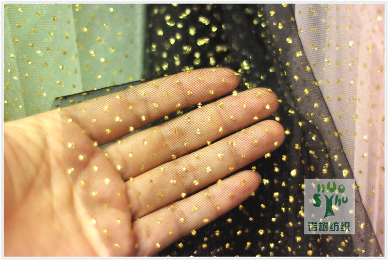 Knitted polyester bright filament, gold and silver illuminated filament, American mesh decorative headwear, American mesh fabric hair accessory, mesh fabric, gauze pic 6
