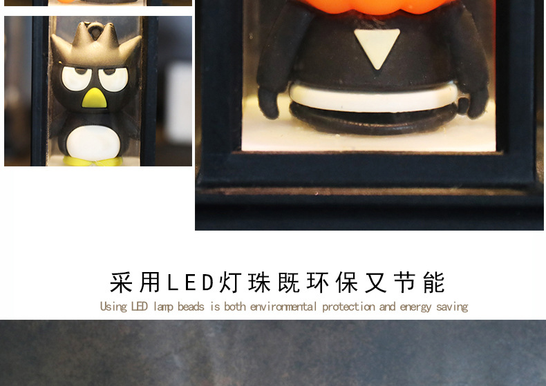 Cross-border new Halloween pumpkin lanterns, LED light wind lanterns, bar secret room Halloween costume supplies and props pic 6