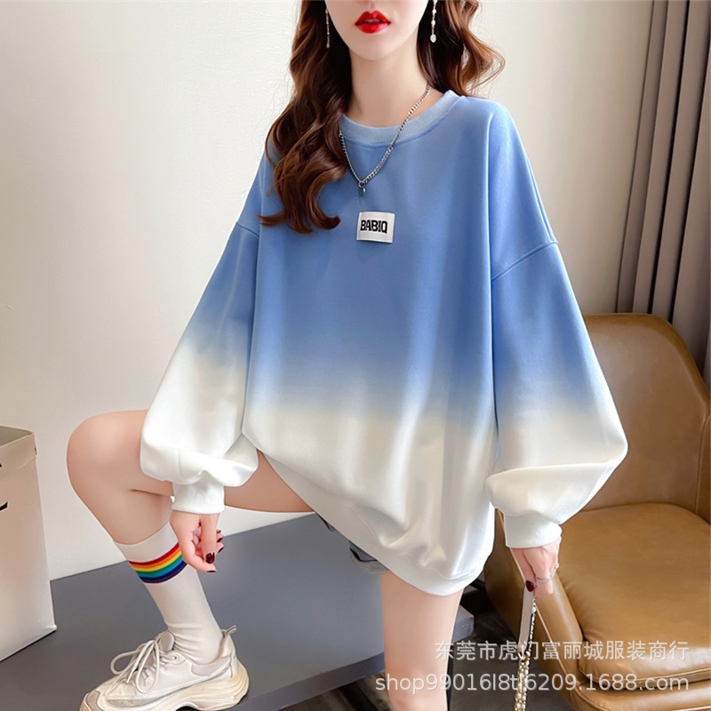 新款女士卫衣2023春季韩版设计感时尚小众圆领宽松女装休闲上衣详情13