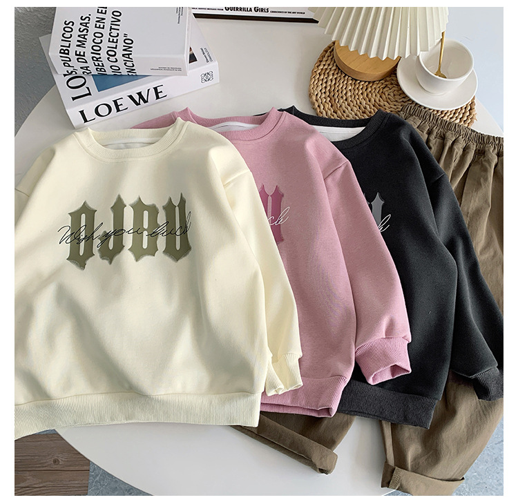 童酷儿童秋装2024湖州织里童装韩版宝宝上衣潮酷字母印花男童卫衣详情10