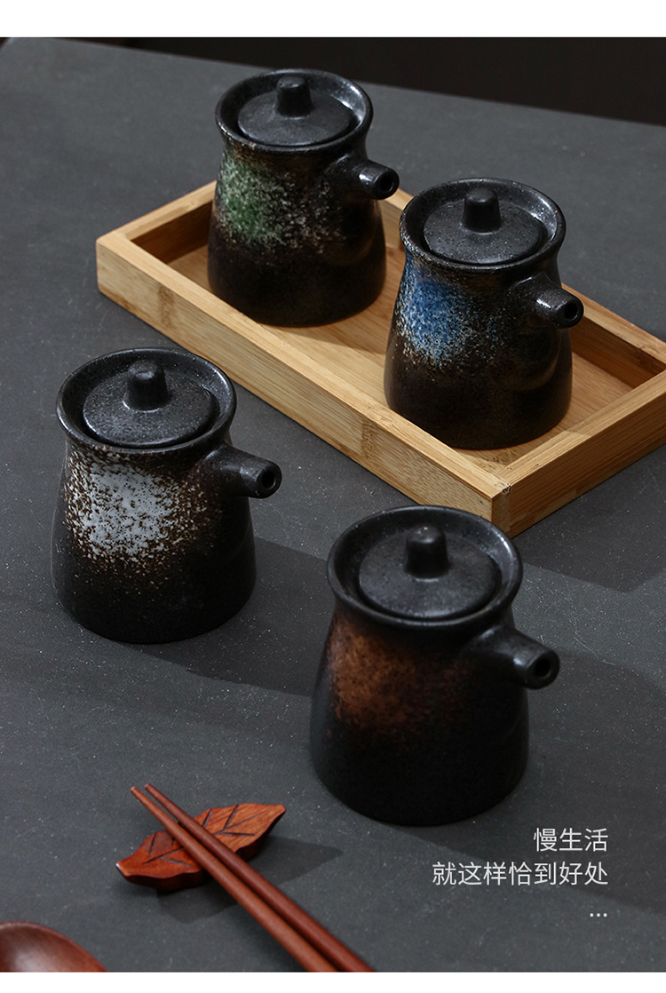 Ceramic seasoning bottles, soy sauce bottles, vinegar jars, chili bottles, restaurant tableware, household creative Japanese sushi restaurant tableware pic 3
