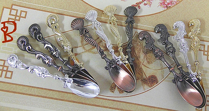 Mixed Batch Ocean Series coffee spoon set for desserts, ice cream, small cocktails, water modification, physical three-dimensional shape, elegant tableware pic 29
