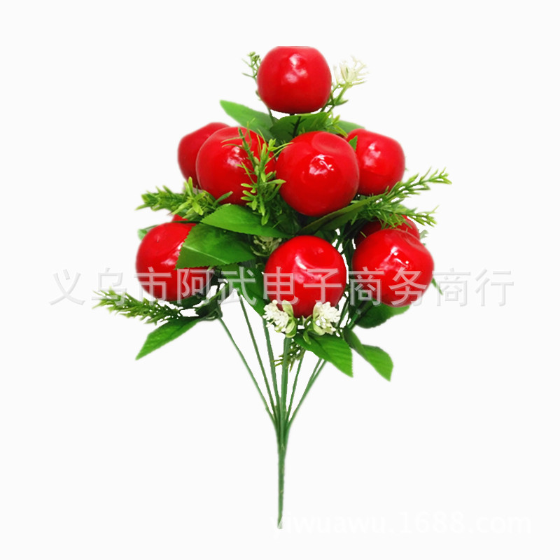 Factory direct sales of 10 pieces of artificial fruit flowers, artificial apples, artificial oranges, sacrificial and funeral supplies, decorative flower ornaments pic 12