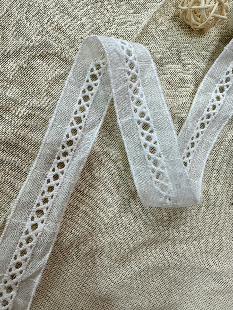 工厂刺绣蕾丝花边 服装家纺花边辅料 精致打孔棉布花边批发现货详情2