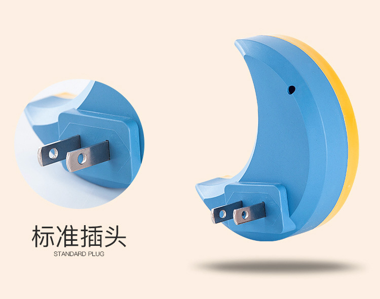 卡通开关大白led小夜灯智能家居插电光控床头灯儿童实用小台灯详情47