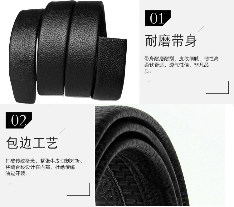 Nuevo estilo hombre de dos capas cinturón de vaca cuerpo hombre cuero genuino con hebilla automática cinturón cinturón juvenil medio cierre de cintura de negocios en stock pic 11