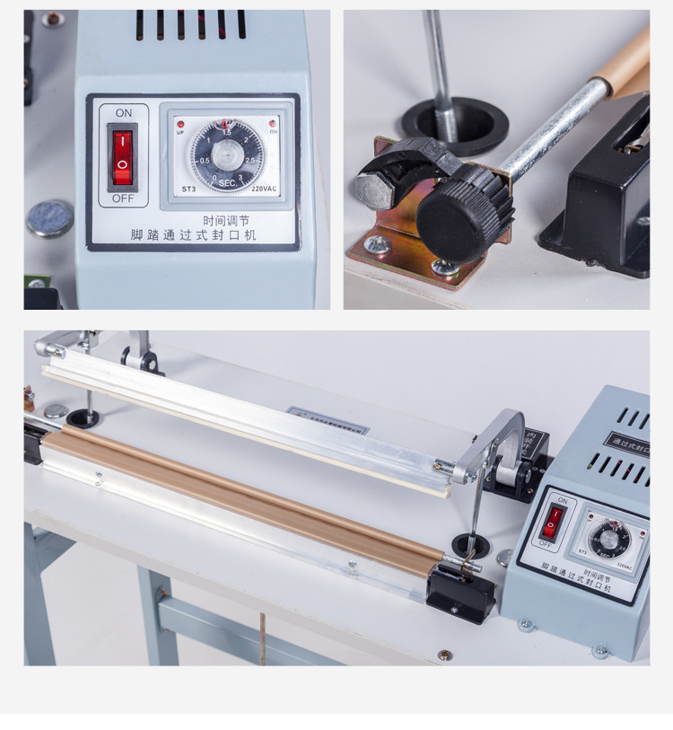 Zhongyong SF-400 through-foot pedal sealing machine, plastic bag and aluminum foil bag sealing machine, plastic film sealing and cutting machine pic 17