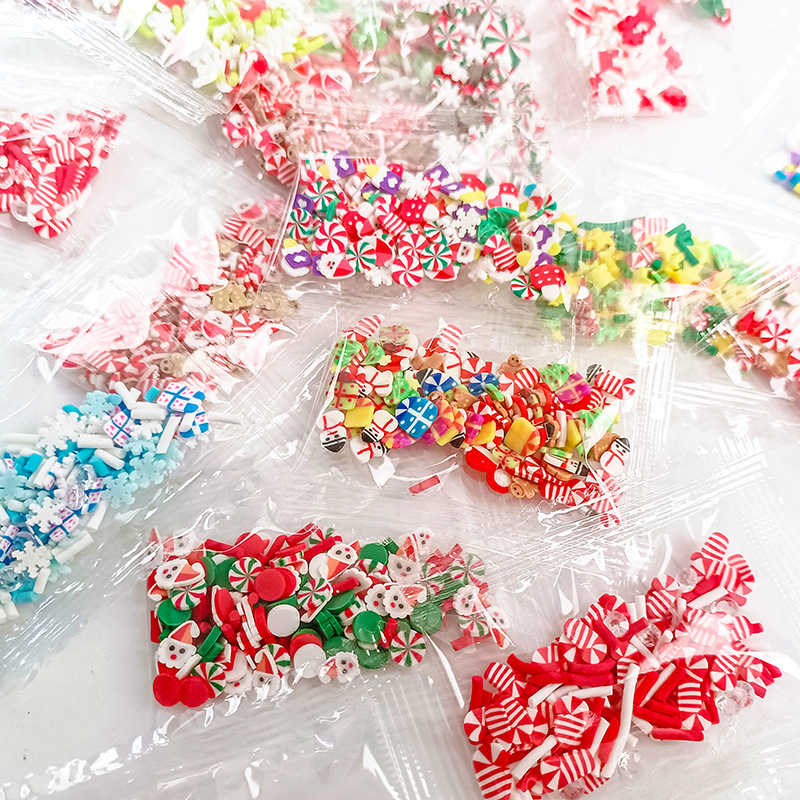 Christmas soft clay 3-gram set, nail art slices, creative combination, DIY packaging, cross-border Guka party decoration accessories pic 13