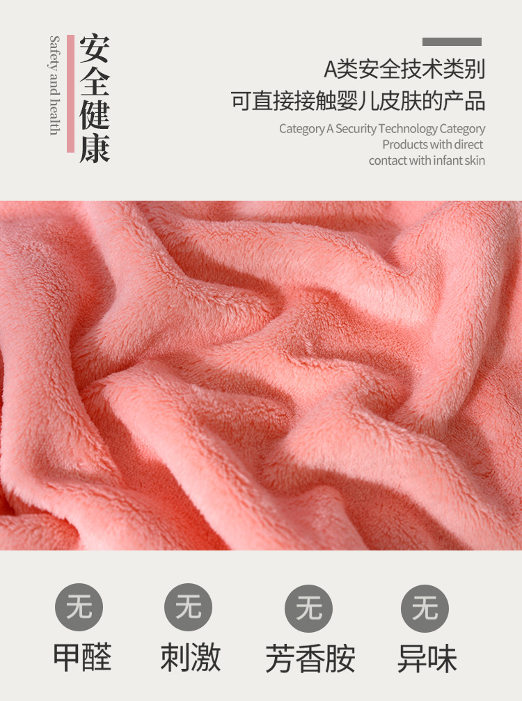 Thickened coral fleece towel, soft and absorbent, five-pack household adult face towel, gift towel logo pic 10