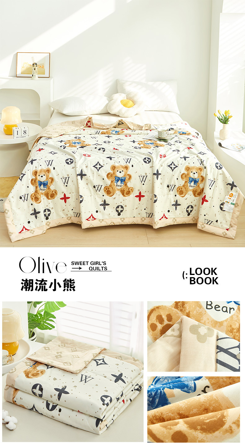 2024新款A类亲肤小清新纯棉夏被空调被批发夏凉被子全棉被芯批发详情35