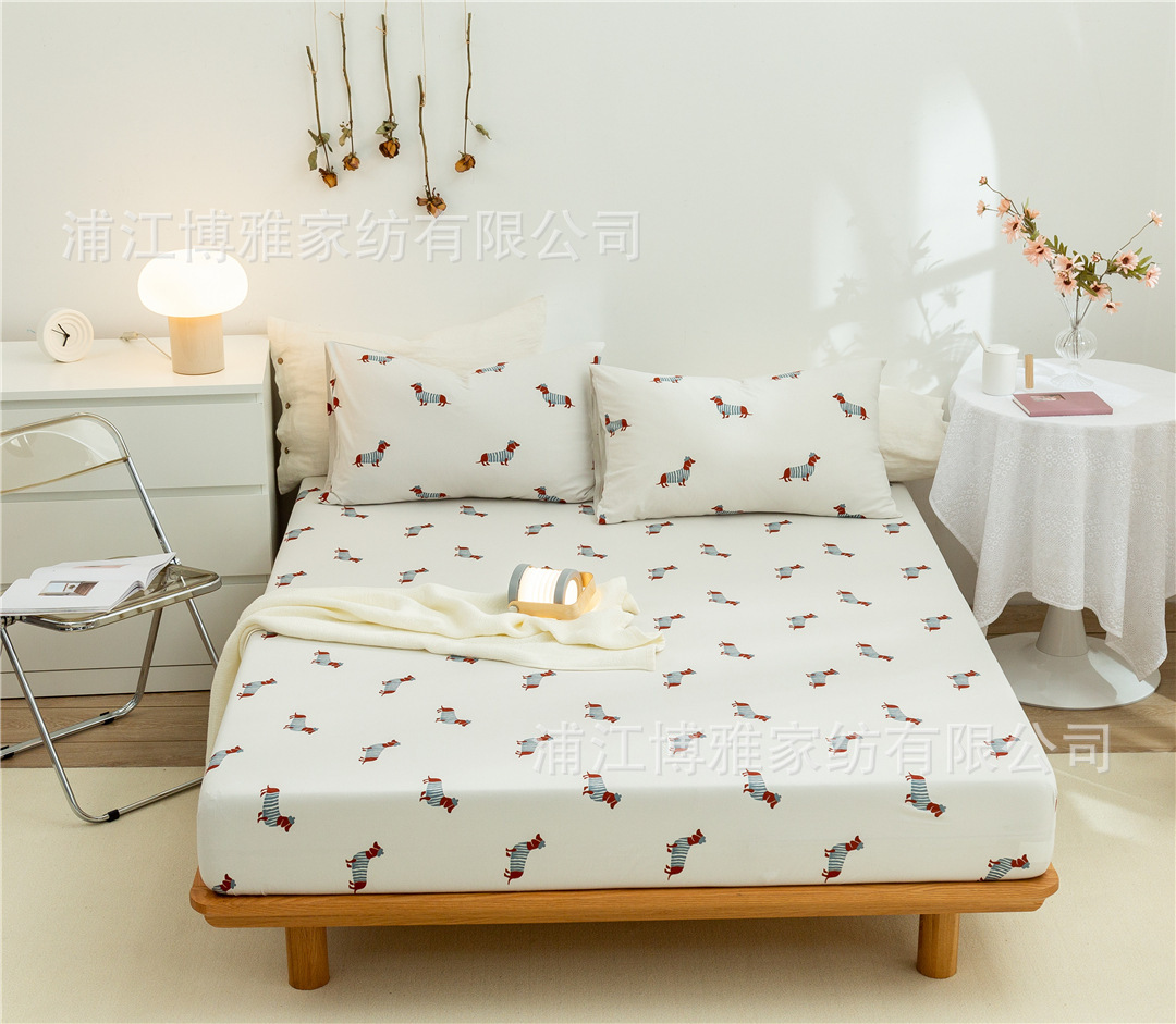The manufacturer supplies wholesale summer bed sheets, bed covers, single pieces, mattress protection covers, three-piece sets, and washable covers pic 17