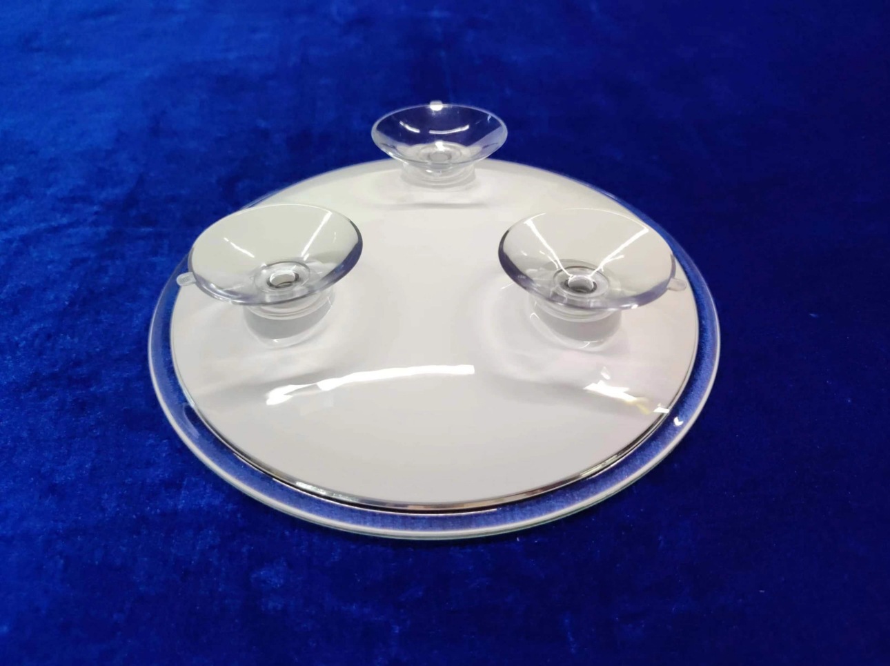 Factory direct supply three-suction φ162mm* 10/15/20x nail-free, convenient, cute, high-sided magnifying makeup mirror pic 6