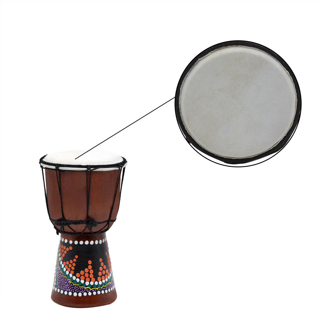 Wholesale handcrafted 4-inch African drums for children, adults, beginners, Lijiang hand drums, percussion instruments, 4-inch African drums, random pic 8
