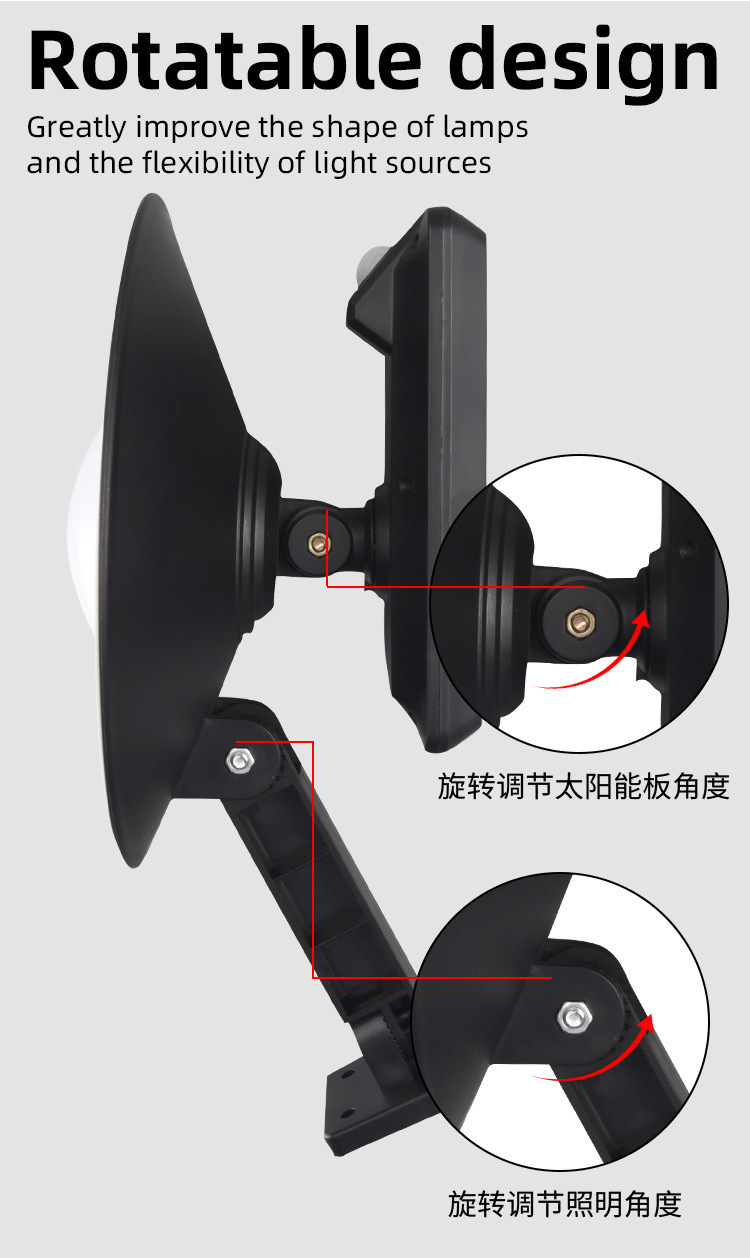 义乌闪电鹰新款太阳能路灯户外感应LED圆形壁灯户外防水景观花园详情23