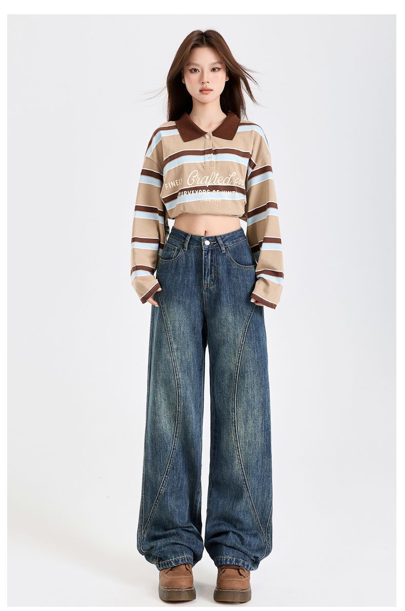 The new fashion trend of jeans for women in 2025: high-waisted, slimming, retro and beautiful, dollar style, straight leg, wide legs pic 21