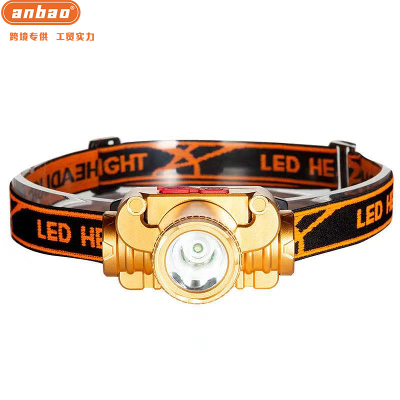 LED head-mounted USB charging sensor headlight, high-intensity t6 headlight, telescopic focusing headlight, night fishing light pic 3