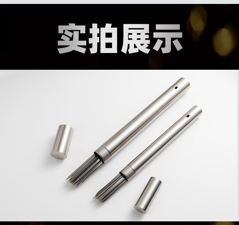 Stainless steel barbecue skewer holder, household skewer bucket, skewer roasting needle, roasting fork, iron skewer storage box set tools pic 41