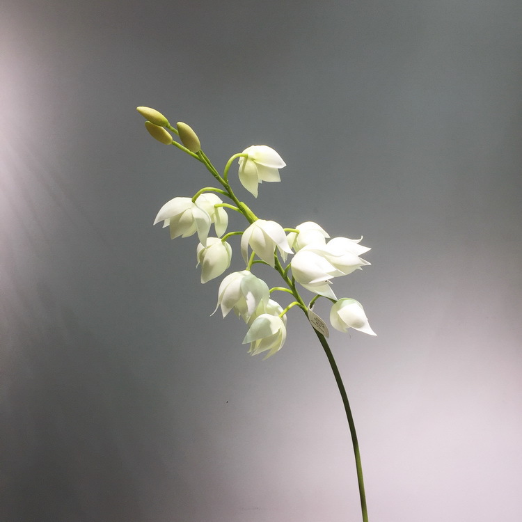 Dongli Flower Industry [Factory Direct Sale] Wholesale of modern and simple living room and dining table decoration artificial flowers, bell flower, Silk Orchid pic 4