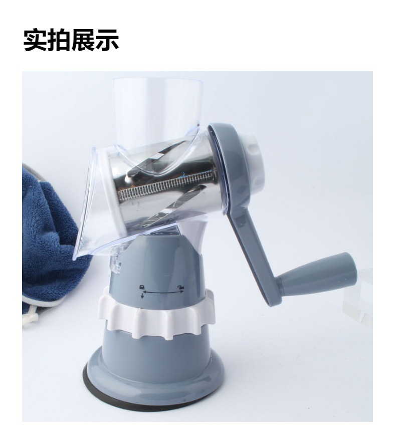 Cross-border drum vegetable slicer, multi-functional household kitchen shredder, potato shreds slicer, grater and grater pic 8