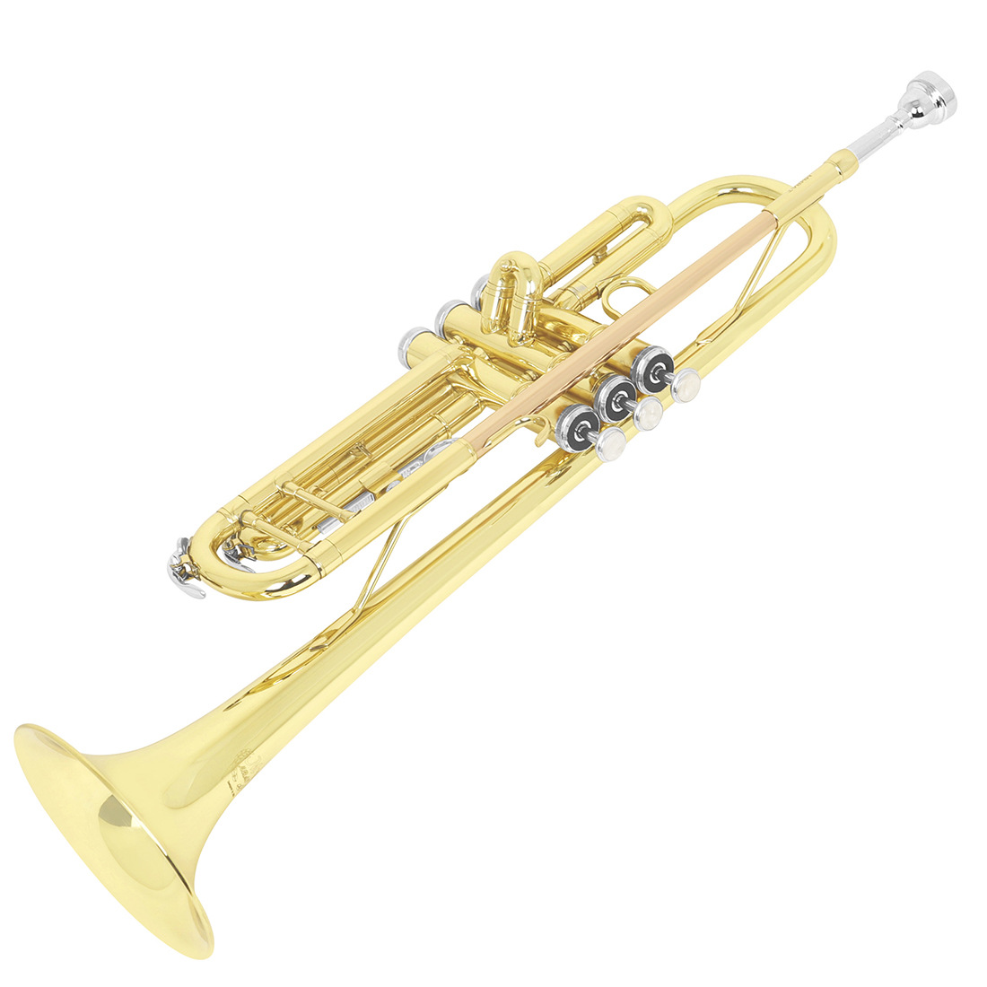 MBAT高档双杆支撑小号降B调黄铜初学成人学生考级西洋管乐器小号详情16
