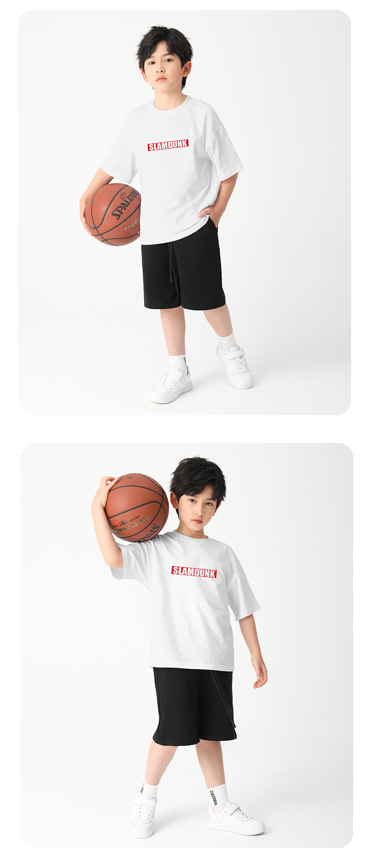 JK童装 男童短袖T恤2023夏季新款中大童灌篮高手湘北队印花上衣详情10