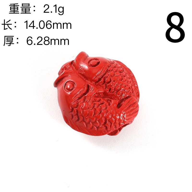 High-content cinnabar bracelet accessories, natural red sand bracelet accessories, diy hand-woven beaded necklace rope, single piece pic 11