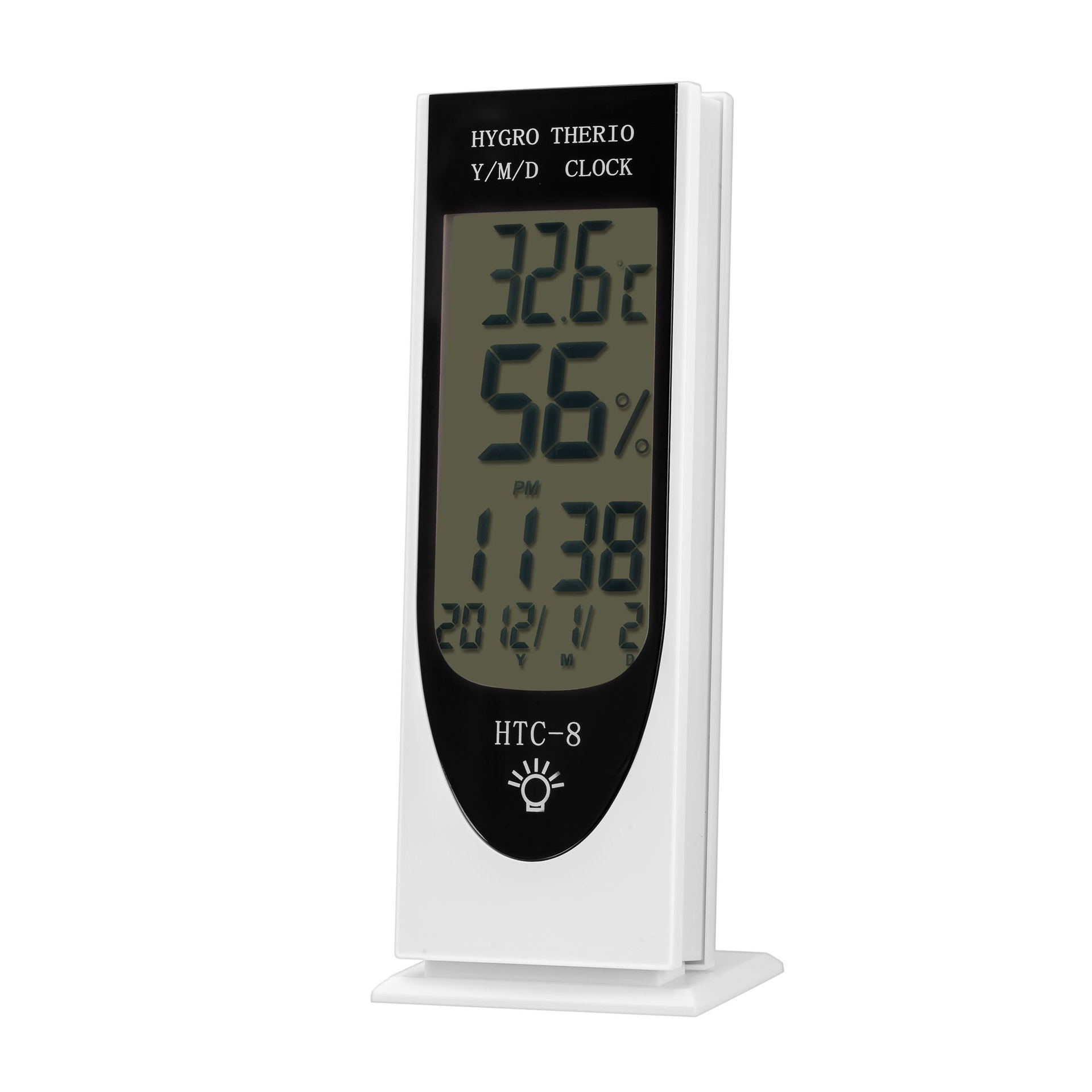 Electronic thermometer, household indoor temperature and humidity meter, baby high-precision alarm clock, night light HTC-8 pic 1