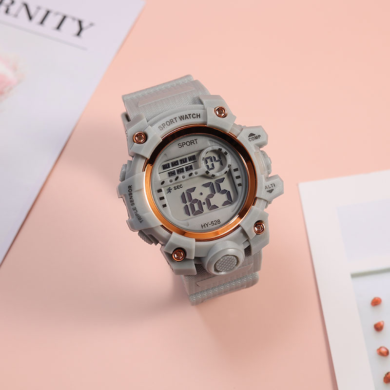 新款韩版时尚男女生多功能电子表中小学生运动闹钟夜光LCD电子表详情10