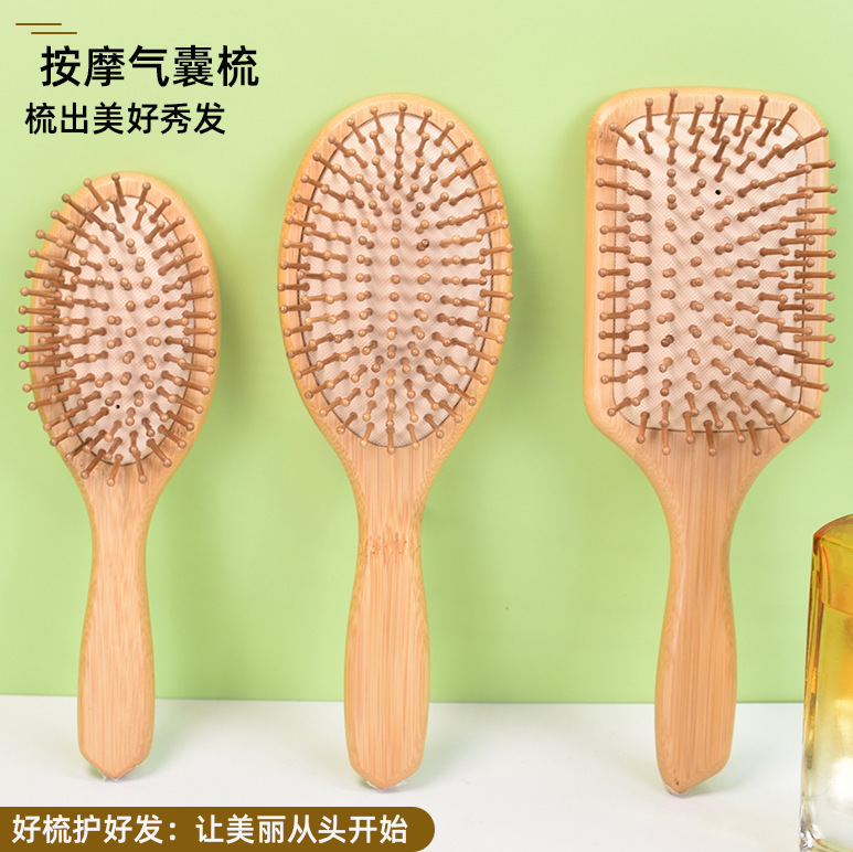 【工厂直销】榉木经络刷气囊头部按摩梳木质经络按摩器全身通用详情3