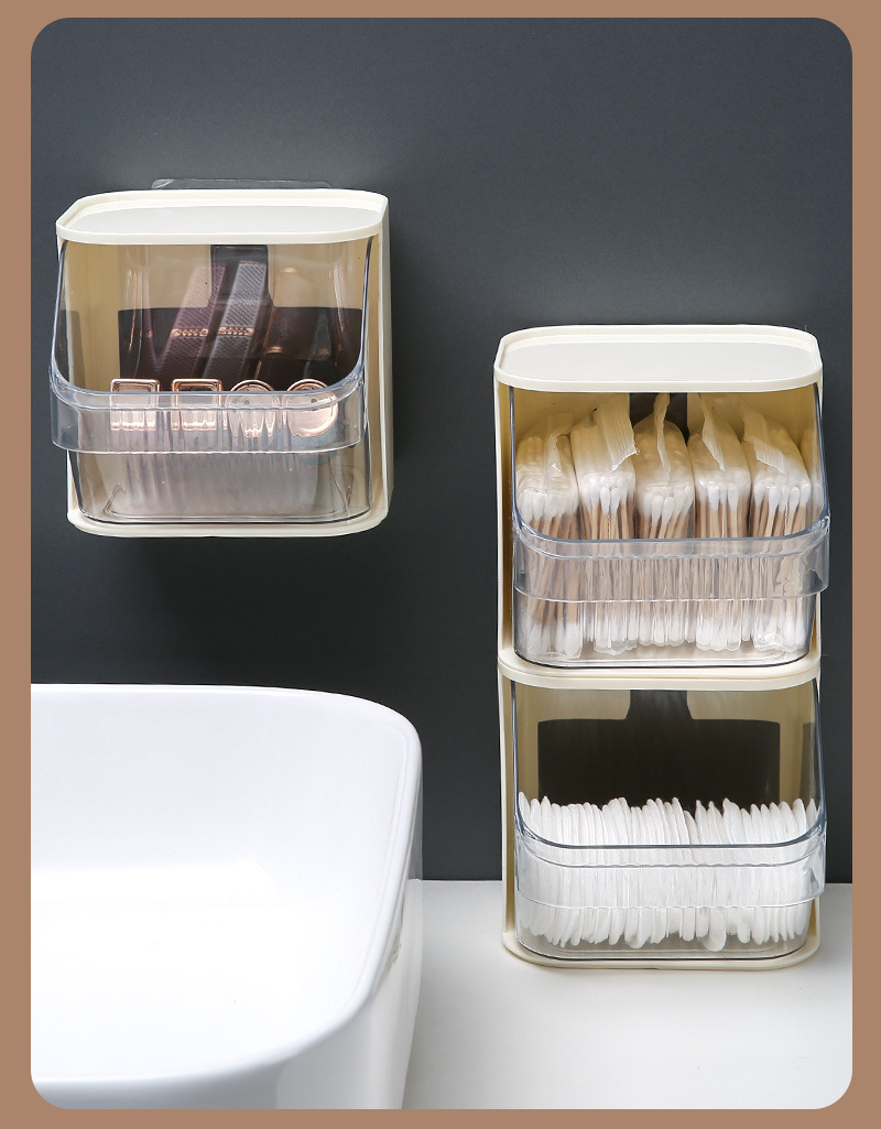 Home creative cosmetics wall-mounted multi-functional cream-style storage box, kitchen scallion, ginger and garlic non-drilling storage rack pic 17