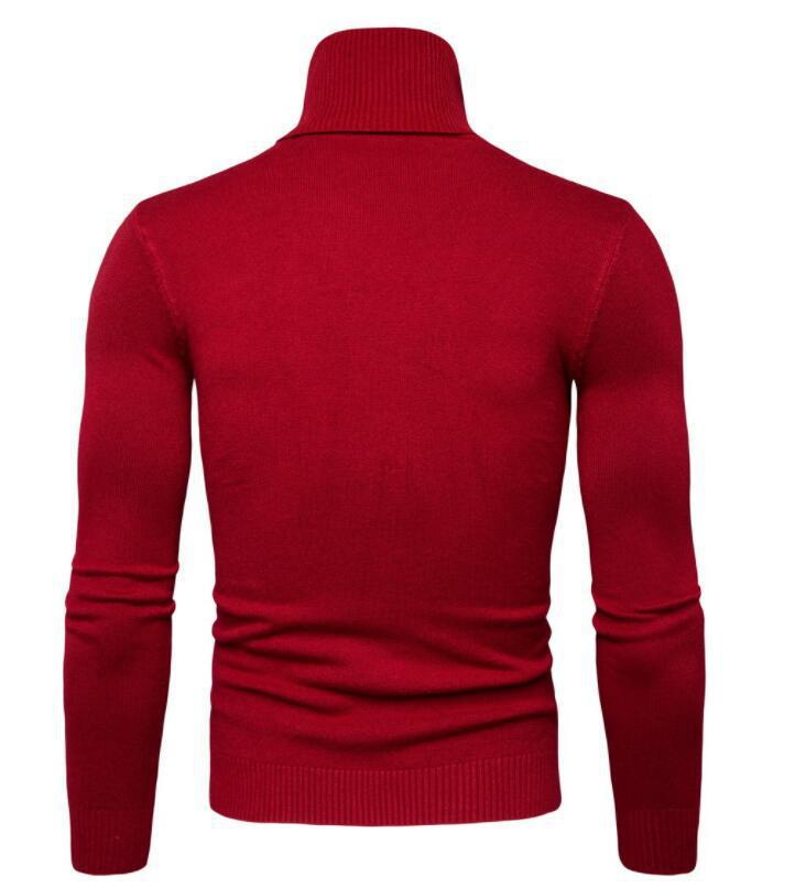 High-neck sweater for men, Korean-style slim-fit sweater, lapel woolen sweater for men, thick base knitted sweater for export pic 33