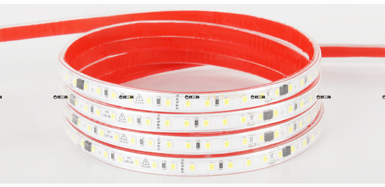 مصابيح ليونة ثلاثية الألوان من طراز 5050RBD بالنيون ذات ضغط عالي قدره 220V 2835. pic 82