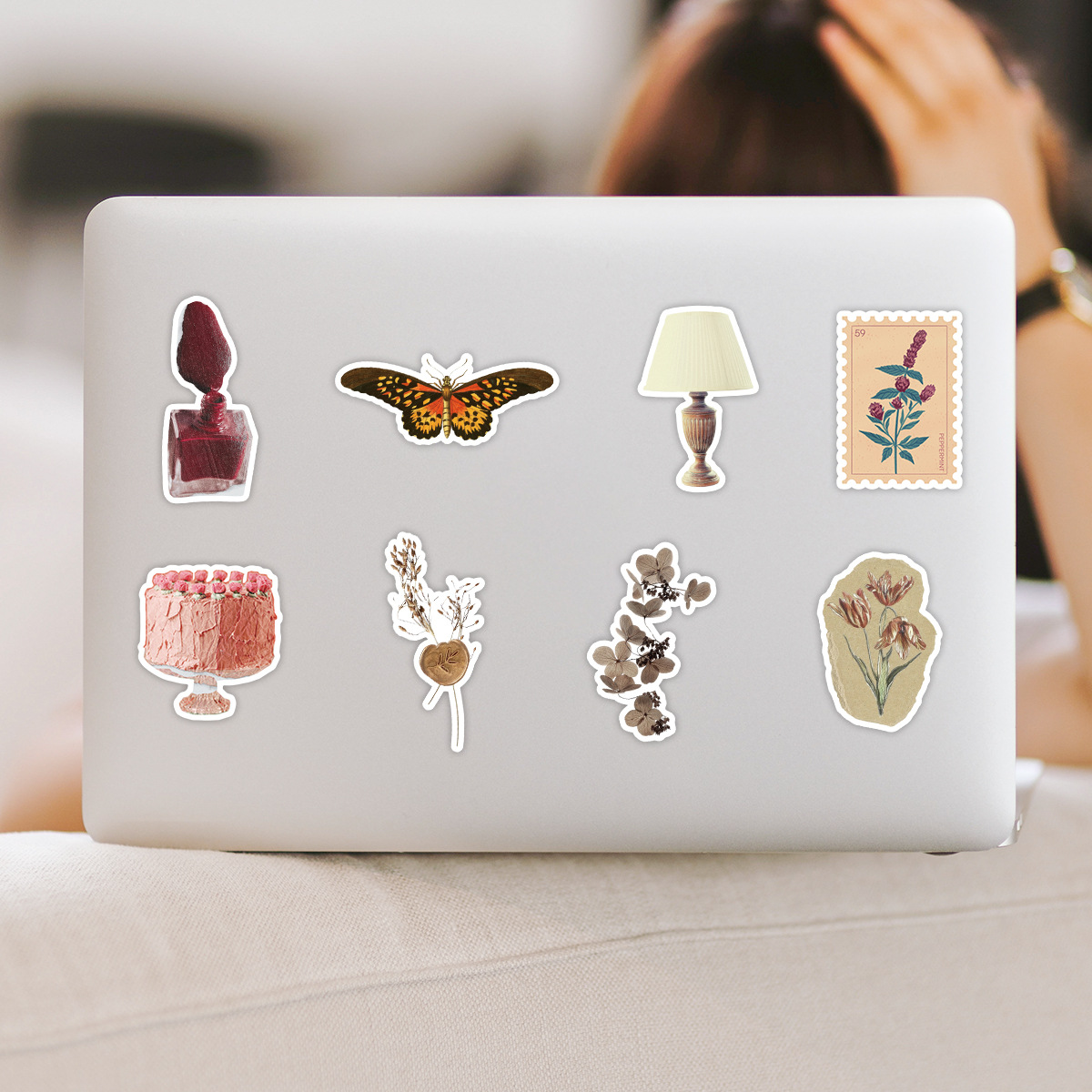 100张复古风复古涂鸦贴纸儿童DIY贴画水行李箱杯防水装饰贴纸批发详情8