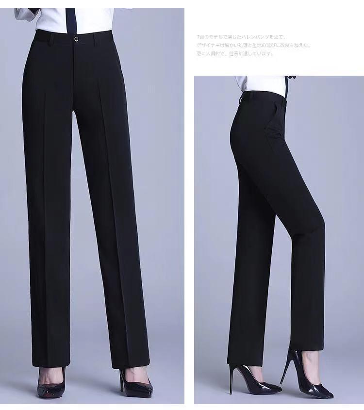 春夏新款2023休闲西装裤修身显腿长女士裤子百搭直筒小脚裤女弹力详情13