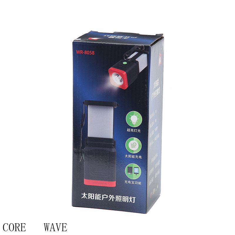 Portable LED high-intensity searchlight, solar rechargeable flashlight, household, outdoor, courtyard and camping hanging light, factory direct supply pic 12