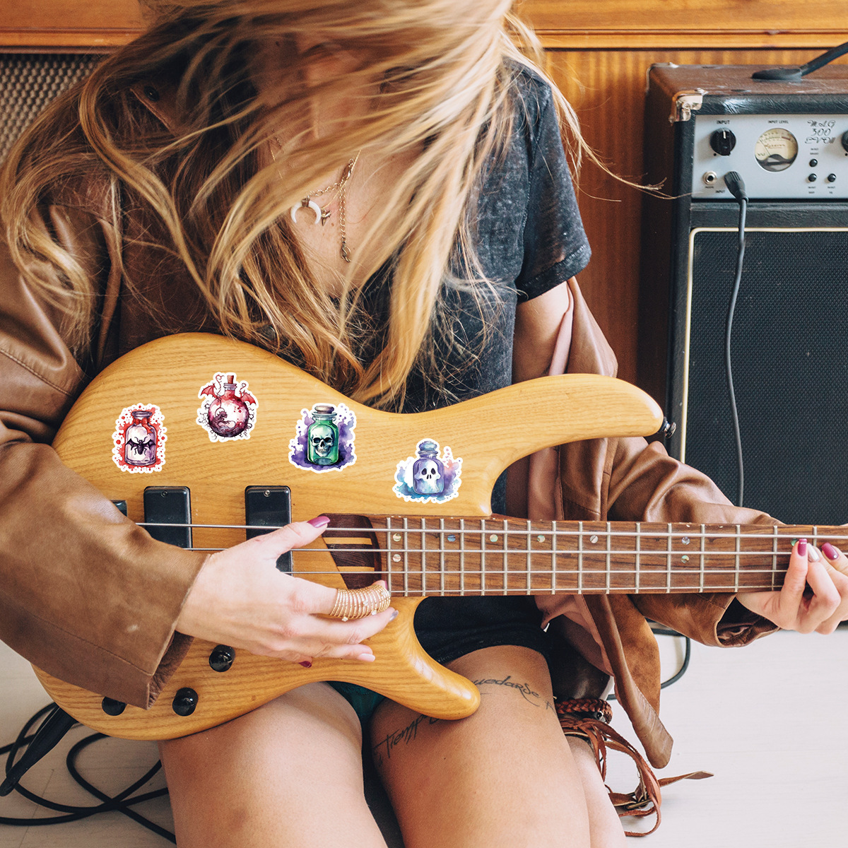 跨境50张神奇魔法药水涂鸦贴纸水杯手机防水装饰贴纸创意文具贴纸详情8