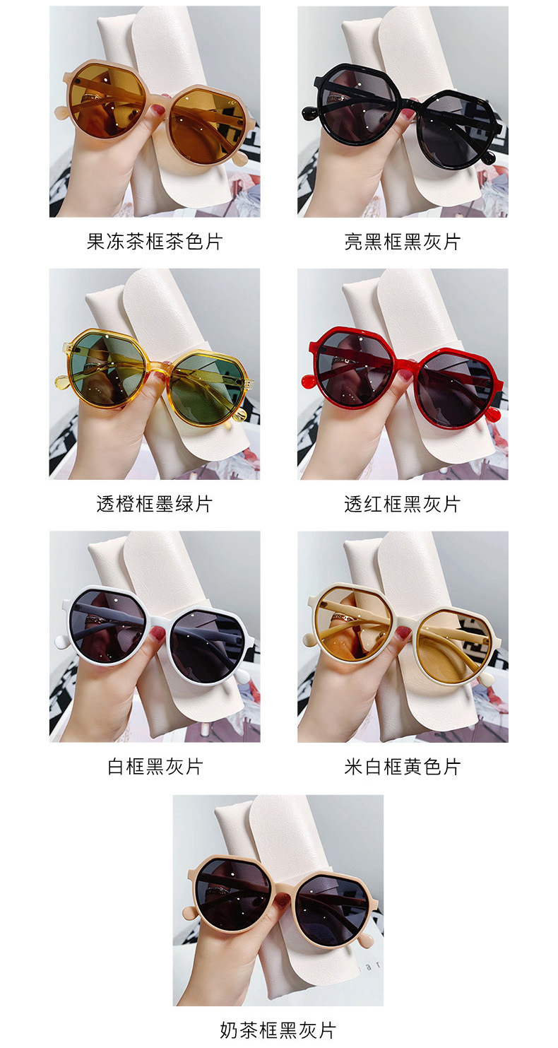 新款果冻时尚太阳镜女墨镜ins潮流网红爆款茶色太阳眼镜详情5