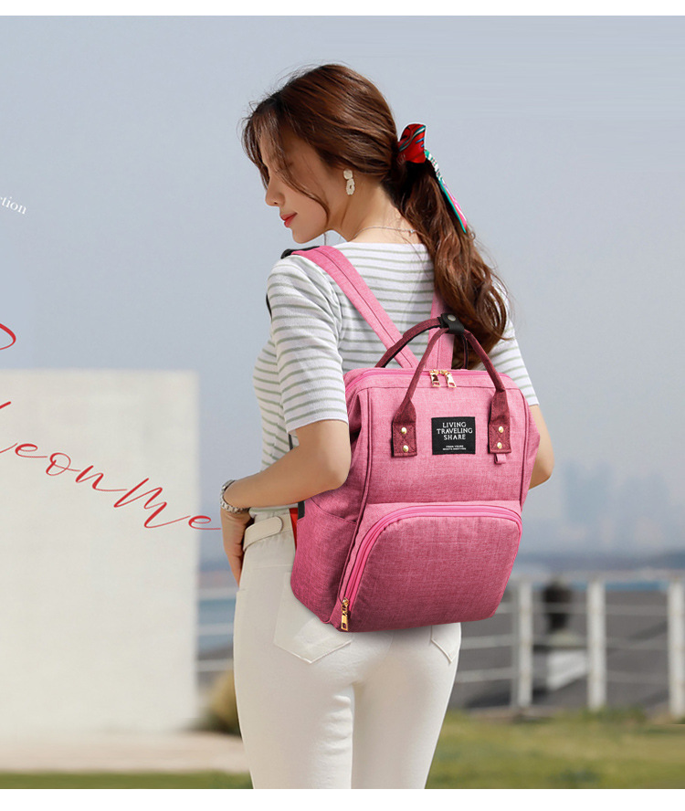 New Korean-style fashionable two-piece set of mother and baby bag, large-capacity multi-functional mother and baby bag, and double-shoulder mommy bag for going out pic 14