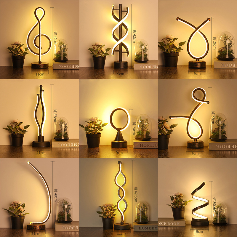 Creative bedroom lamp, high-end atmosphere, bedside night light, popular and best-selling night light, bar small table lamp pic 4