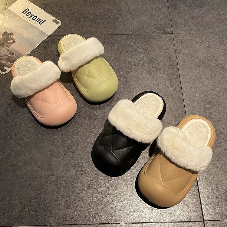 软底包头棉拖鞋女外穿2023年秋季新款踩屎感厚底可爱保暖拖鞋批发详情14