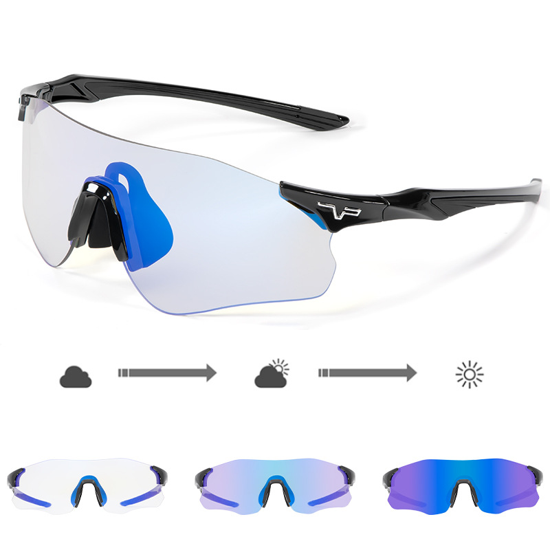 Cross-border outdoor color-changing running sunglasses, cycling glasses, sports road bike, bicycle windproof and mountaineering goggles pic 2