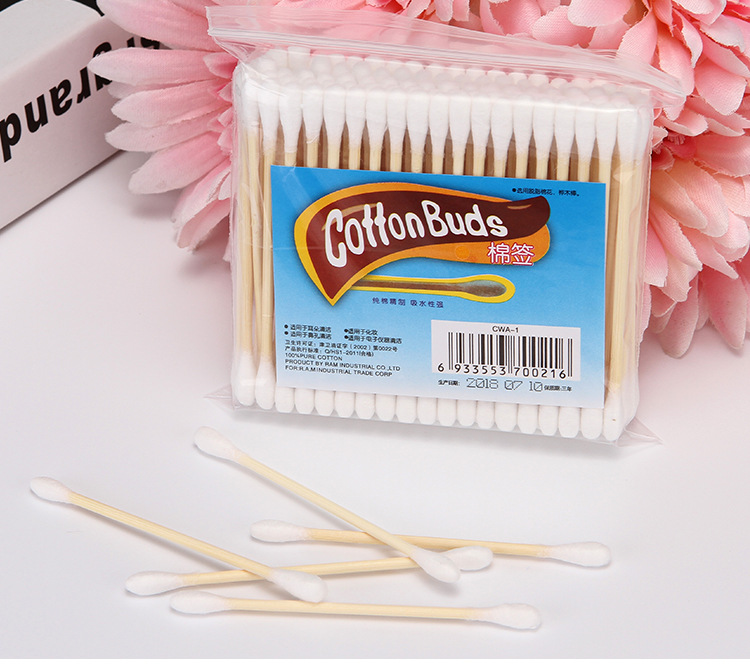 Premium sanitary cotton swabs, 100-piece set, high-quality double-headed cotton swabs, disposable makeup cotton swabs, cotton swabs, makeup tools pic 10