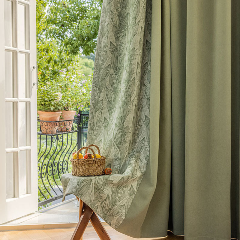 繁花黑金全遮光2024新款窗帘布雪尼尔高遮光客厅高级感挂钩式卧室详情10