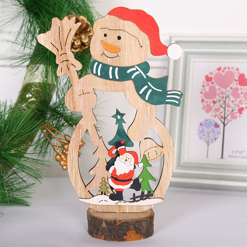 Christmas decorations, desktop ornaments, Christmas gifts, three-dimensional wooden mini Christmas tree displays pic 5