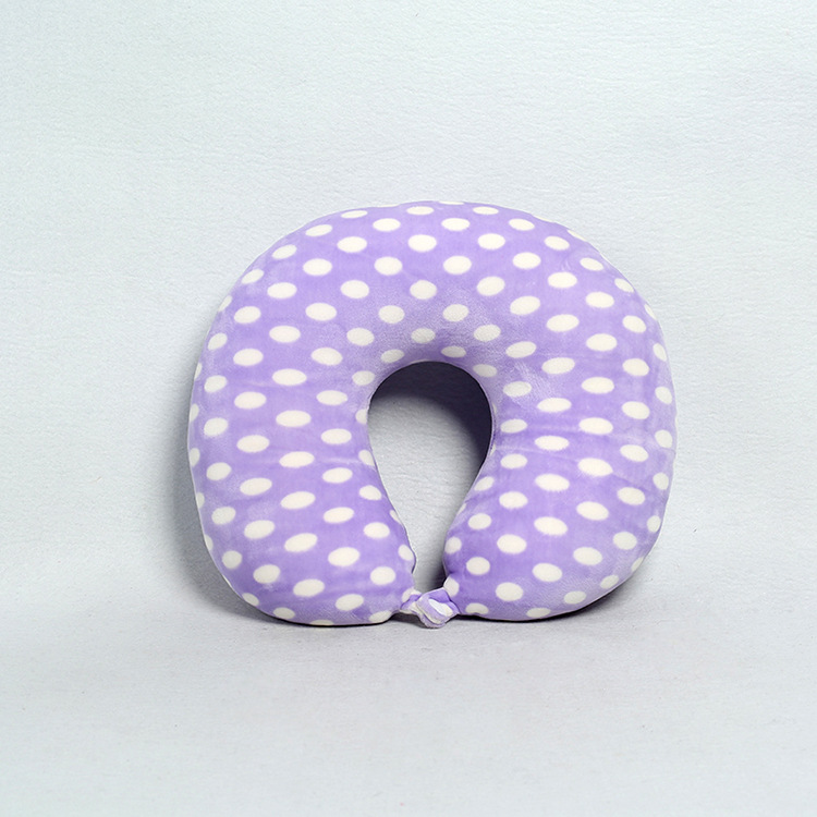 Dot Elastic fabric neck pillow, travel car office foam particle cartoon neck pillow, neck guard plush neck pillow pic 7