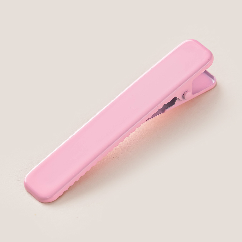 Korean version candy rectangular duckbill hairpin, shark hairpin, female side floral fringe, macaron-colored headwear pic 4